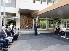 第11回全国和牛能力共進会鳥取県代表の活躍を祝うための横断幕のお披露目式1