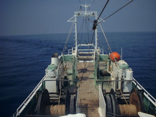漁船の船尾写真