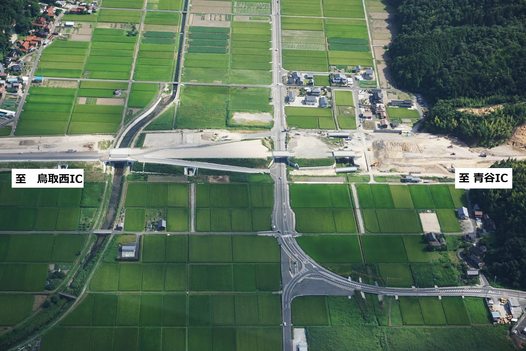 浜村鹿野温泉ICの整備状況(平成29年8月3日撮影)