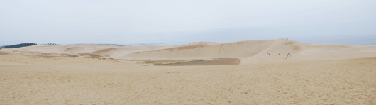 「馬の背」の風景－砂が乾燥し始めています