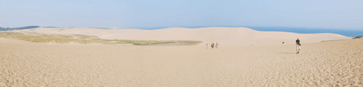 「馬の背」の風景－白砂に覆われています
