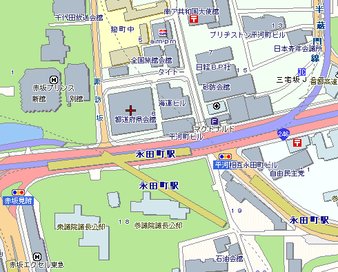 都道府県会館周辺図