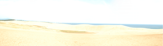 「馬の背」の風景－白砂が広がっています