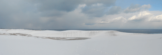 「馬の背」の風景－雪が降りました