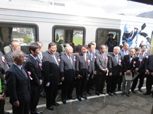 若桜鉄道ラッピング列車お披露目式典2