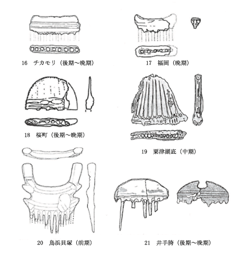 本州出土の櫛分布4