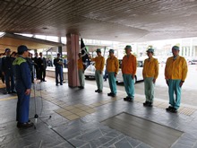 平成28年熊本地震被災地への職員災害応援隊 出発式1