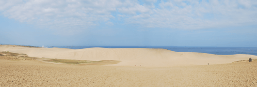 「馬の背」の風景－茶色の砂が白色へ