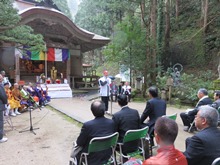 三徳山三佛寺奥院（投入堂）行者道迂回路完成に伴う開山祝賀式典1