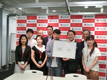 日本赤十字社鳥取県支部「会員」カードデザインの披露セレモニー1