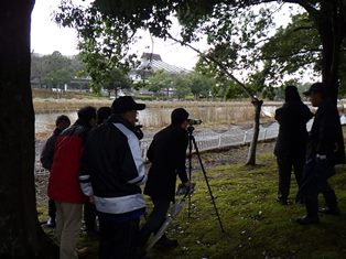 東郷池探鳥会の様子