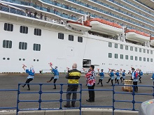 台湾ライオントラベルチャーター「マジェスティック・プリンセス」入港歓迎セレモニー1