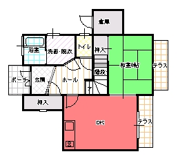 3DK（A)間取り図１階