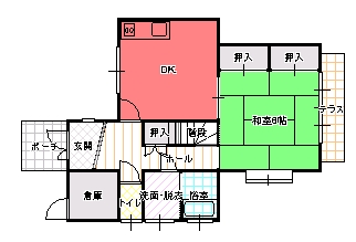 3DK（B)間取り図１階