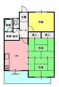 ３DK間取り図