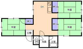 ３DK間取り図