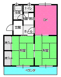 ２DK間取り図