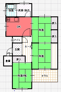 ３DK（Ａ)間取り図