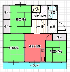 ３DK（Ｂ)間取り図