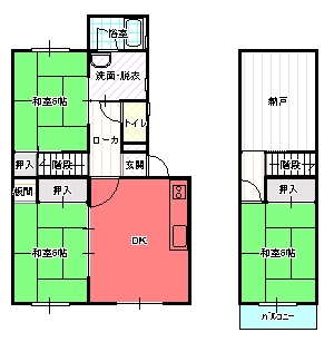 ３DK（Ｂ)間取り図