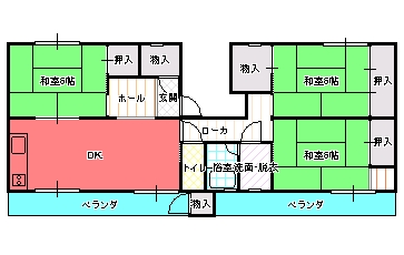 ３DK（Ａ)間取り図