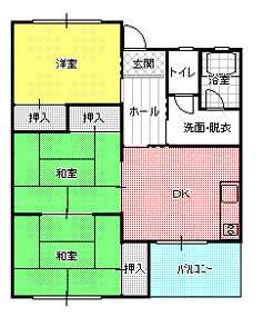 ３DK間取り図