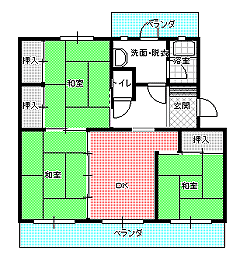 ３DK間取り図