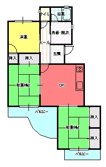 ３DK（Ａ)間取り図