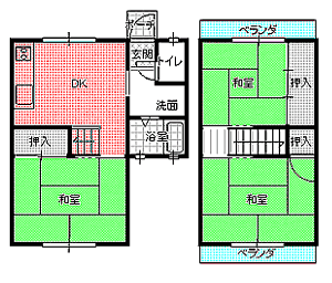 ３DK間取り図