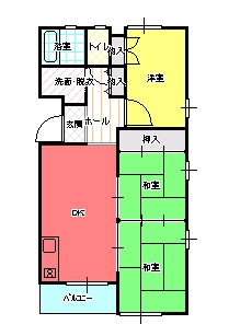 ３DK（Ｂ)間取り図