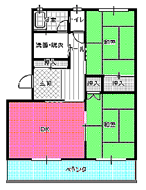 ２DK間取り図