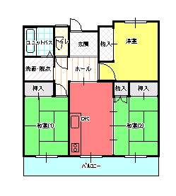 ３DK（Ａ)間取り図