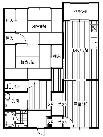 2DK間取り図