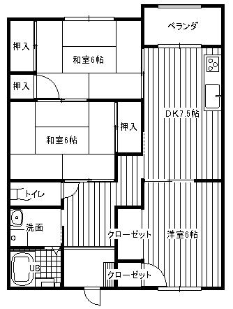 2DK間取り図