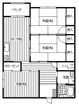 間取り３Dk