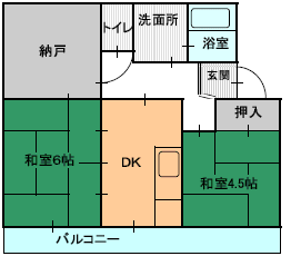 2DK間取り図