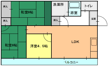 ３DK（Ａ)間取り図