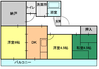 ３DK（Ａ)間取り図