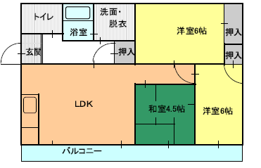 ３DK（Ａ)間取り図