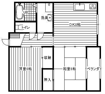 2DK間取り図