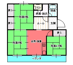 ３DK間取り図