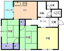 ３DK（Ａ)間取り図