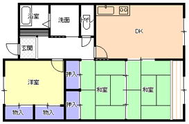 ３DK（Ａ)間取り図