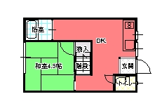 ３DK間取り図１階