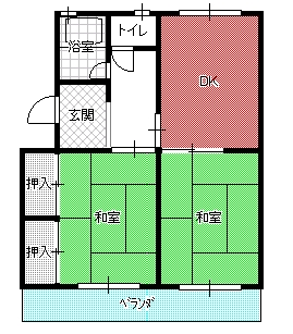 ２DK間取り図