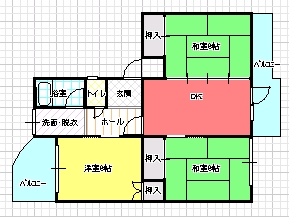 ３DK（Ｂ)間取り図