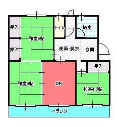 ３DK（D)間取り図