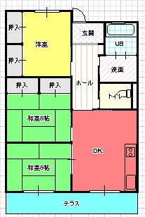 ３DK（Ｂ)間取り図