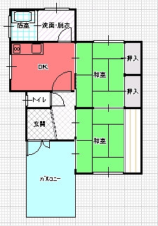 ２DK（D)間取り図