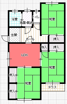 ３DK（Ａ)間取り図